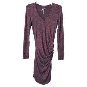 Riller & Fount Tippy Mini-Dress w/Ruched Side Chokeberry Size 2 Medium Lined